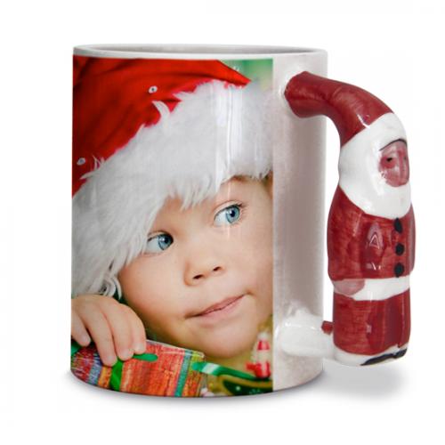 Tazza con manico Babbo Natale da personalizzare con foto