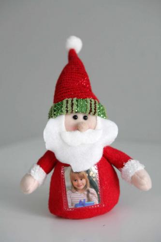 Pupazzetto Babbo Natale portafoto da personalizzare con foto