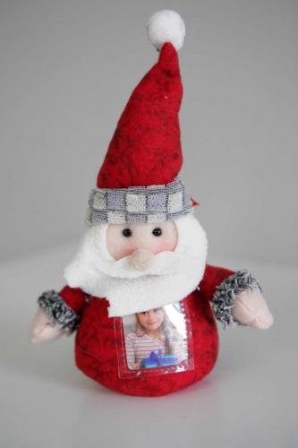 Pupazzetto Babbo Natale 2 portafoto da personalizzare con foto