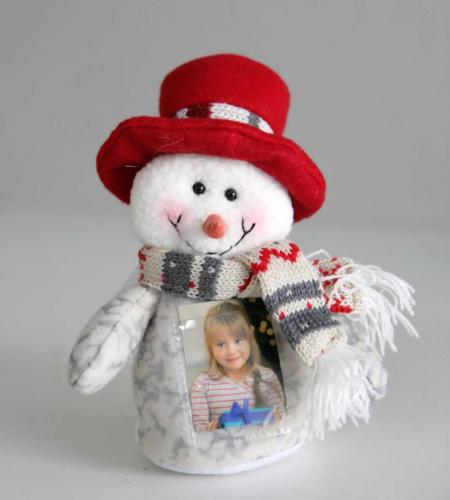 Pupazzetto di neve 2 portafoto da personalizzare con foto